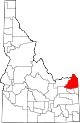 State map highlighting Fremont County