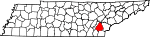 State map highlighting McMinn County