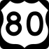 U.S. Route 80 marker