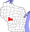 State map highlighting Jackson County