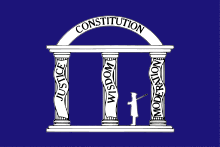 Flag of the State of Georgia (1861, blue).svg