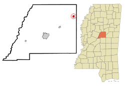Location of McCool, Mississippi