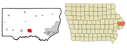 Location of DeWitt, Iowa