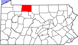 Map of McKean County, Pennsylvania