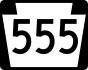 Pennsylvania Route 555 marker