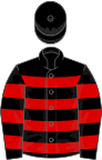 Black and Red Hoops, Black Cap