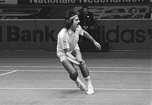 ABN-tennistoernooi in Ahoy te Rotterdam, Jimmy Conners aktie tegen Wilkison 17 maart 1981, Bestanddeelnr 931-3785.jpg