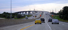 Photograph looking north at the