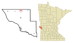 Location of Graceville, Minnesota