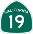 State Route 19 marker