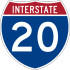 Interstate 20 marker