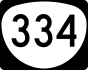 Oregon Route 334 marker