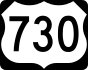 U.S. Route 730 marker