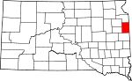 State map highlighting Deuel County
