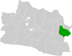 Location within West Java