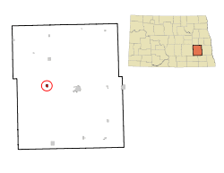 Location of Sanborn, North Dakota
