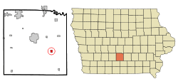 Location of Milo, Iowa