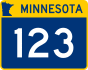 Trunk Highway 123 marker