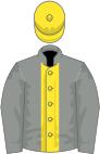 Grey, yellow stripe and cap