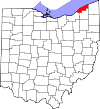 State map highlighting Lake County