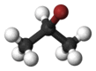 Ball and stick model of 2-bromopropane