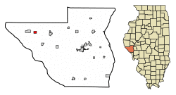 Location of Kinderhook in Pike County, Illinois.