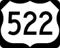 U.S. Route 522 marker