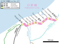 Shibata Station is located in JR Hakushin Line