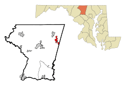Location of Hampstead, Maryland