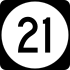 Mississippi Highway 21 marker