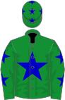 Green, blue star, stars on sleeves and cap