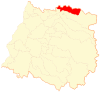 Map of Teno commune in the Maule Region