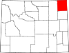 State map highlighting Crook County