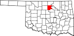 State map highlighting Noble County