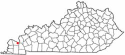 Location of Reidland, Kentucky