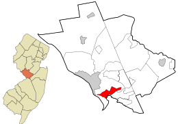 Location in Mercer County and the state of New Jersey.