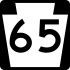 Pennsylvania Route 65 marker