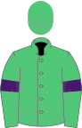 Emerald green, purple armlets