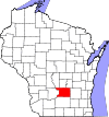 State map highlighting Columbia County