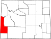 State map highlighting Lincoln County