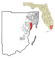 Location in Miami-Dade County and the state of Florida