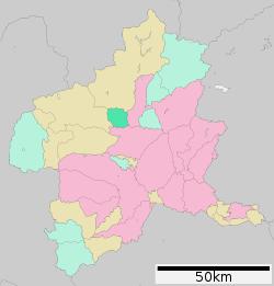 Location of Takayama in Gunma Prefecture
