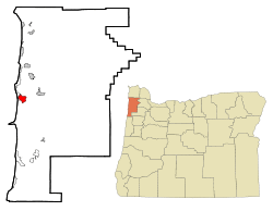 Location of Netarts, Oregon