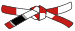 BJJ red white belt.svg