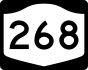 New York State Route 268 marker