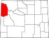 State map highlighting Teton County