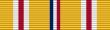 Width-44 yellow ribbon with central width-4 Old Glory blue-white-scarlet stripe. At distance 6 from the edges are width-6 white-scarlet-white stripes.