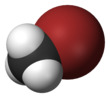 Spacefill model of bromomethane