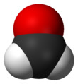 Spacefill model of formaldehyde