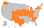 NAIA Independent conference map.png